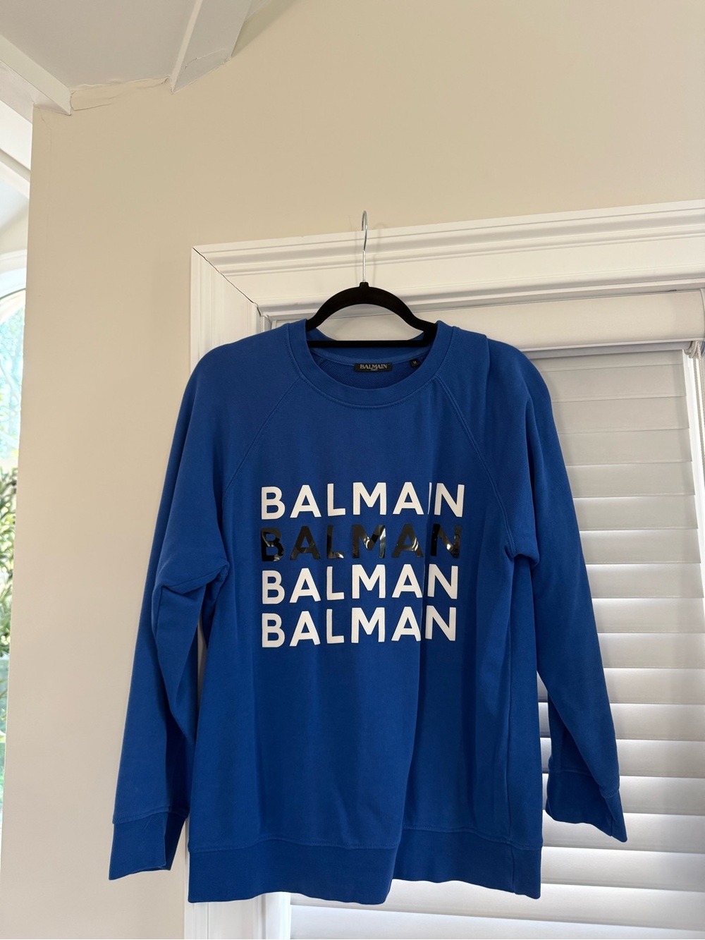 Balmain Bright Blue Crewneck Sweatshirt